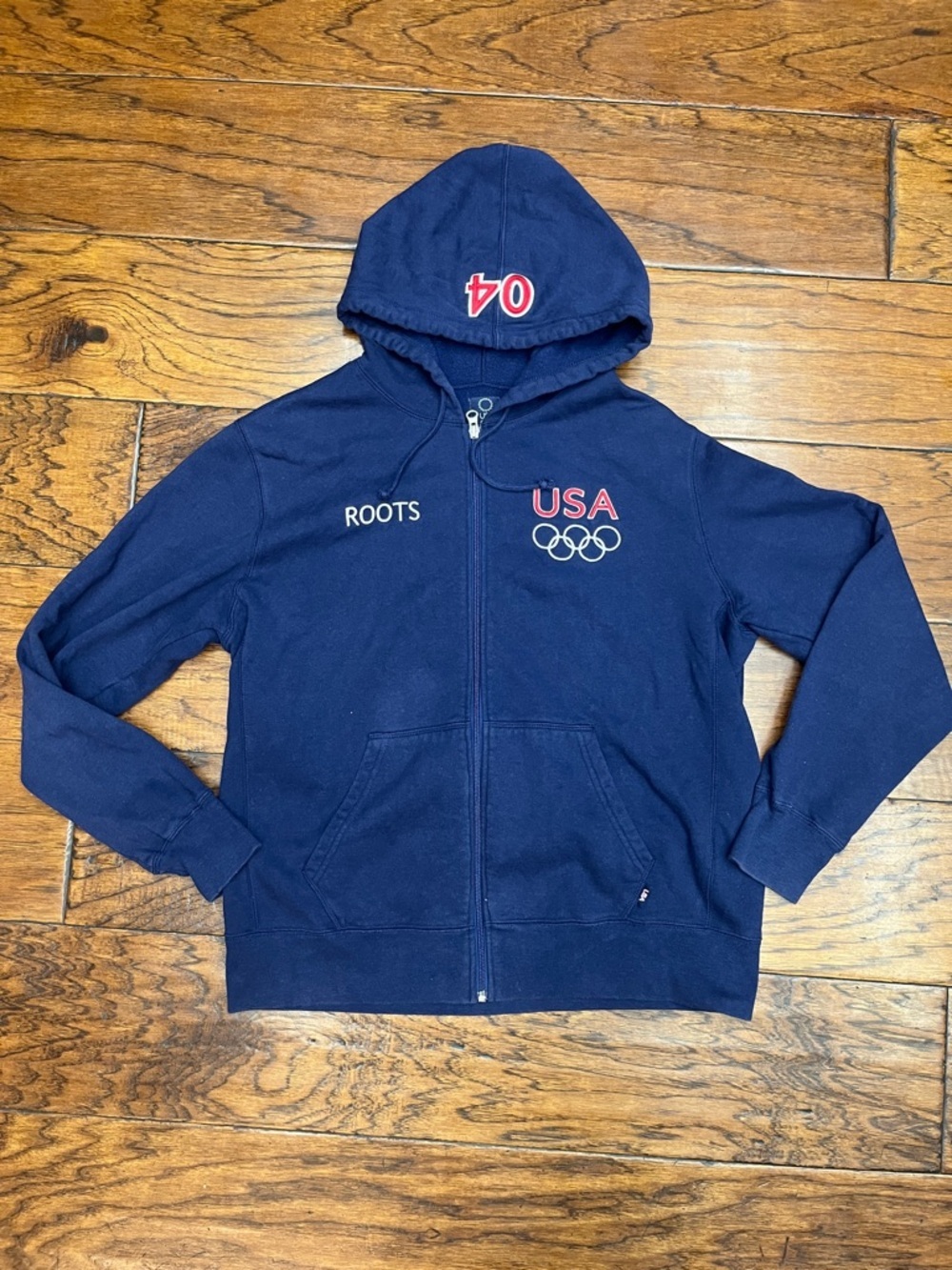 Roots Team USA 2004 Athens Olympics full zip hoodie